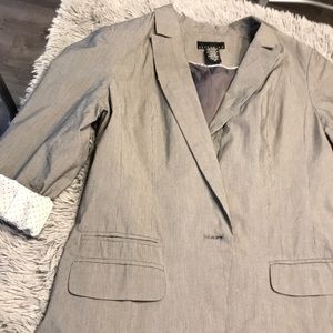 Grey pinstripe sport coat